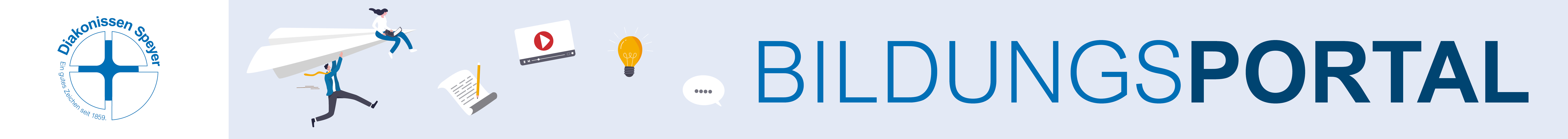Logo von Diakonissen Speyer und Banner Bildungsportal